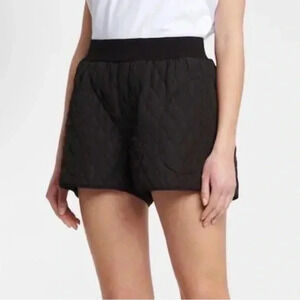 Norma Kamala High Rise Black Quilted Shorts Size Medium